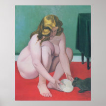 Felix Vallotton-Frau mit Katze Plakatdruck