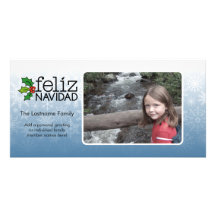 Feliz Navidad - 1 foto Tarjeta Fotográfica Personalizada