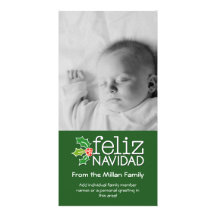 Feliz Navidad - 1 vertikales Foto Personalisierte Photo Karte