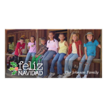 Feliz Navidad: Ein großes Foto Individuelle Foto Karte