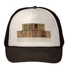 feliz navidad in der hölzernen Art Hut des Briefbe Baseball Cap