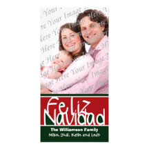 Feliz Navidad kundenspezifische Feiertags-Foto-Kar Personalisierte Photo Karte