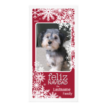 Feliz Navidad - lassen Sie es schneien! Personalisierte Photo Karte