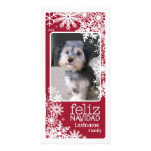 Feliz Navidad - lassen Sie es schneien! Personalisierte Photo Karte