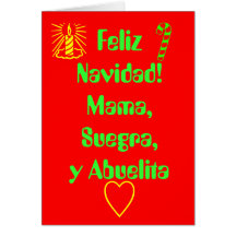Feliz Navidad! Mutter, Suegra, y Abuelita Karten