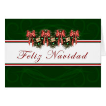Feliz Navidad - spanisches Girlanden-Rot beugt Kar