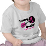Felsen 1 sein! mit rosa Gitarre Tshirt