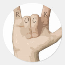 Felsen-Finger Runde Sticker