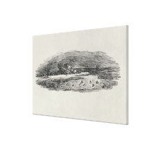 Felsen mit Küstenverschiffen, Gespannter Galeriedruck