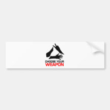 Felsen, Papier, Scheren, wählen Ihre Waffe Auto Sticker