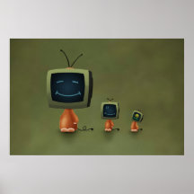Fernsehköpfe Posterdrucke