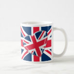 Fesches Gewerkschafts-Jack-Herz und Flaggen-Kunst Teetasse