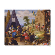 Festival der Affen/David Tenier das jüngere Galerie Gefaltete Leinwand
