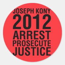 Festnahme Kony2012 verfolgen runden Aufkleber der 