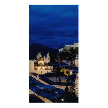 Festung Hohensalzburg Schloss an der Dämmerung Öst Fotokarten