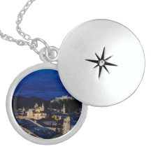 Festung Hohensalzburg Schloss an der Dämmerung Öst Amulett