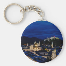 Festung Hohensalzburg Schloss an der Dämmerung Öst Schlüsselbänder