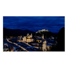 Festung Hohensalzburg Schloss an der Dämmerung Öst Visitenkartenvorlagen
