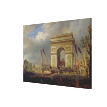 Fete de la Fraternite beim Arc de Triomphe Gespannter Galerie Druck