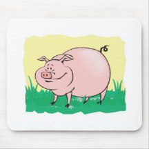 fetter Schwein-Cartoon Mauspads