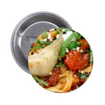 Fettuccini mit gebratener Tomate und Basilikum Button