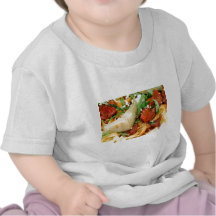 Fettuccini mit gebratener Tomate und Basilikum Tshirt