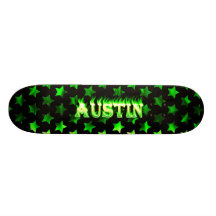 Feuer Austins grünes Skatersollie Skateboard Bedruckte Skateboarddecks
