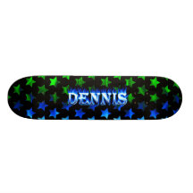 Feuer Dennis blauer Skatersollie Skateboard. Skateboarddeck