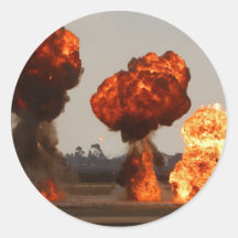 Feuer-Explosionen Runde Sticker