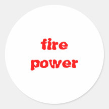 Feuer-Power Runder Sticker