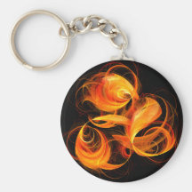 Feuerkugel-abstrakte Kunst Keychain Schlüsselanhänger
