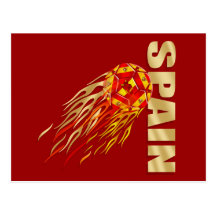 Feuerkugel Spaniens seidige España La Furia Roja G Postkarten