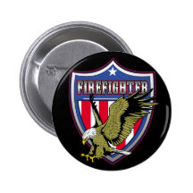 Feuerwehrmann-Eagle-Schild Anstecknadelbuttons