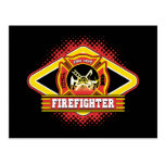 Feuerwehrmann-Logo Postkarten