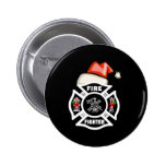 Feuerwehrmann Weihnachtsmann Anstecknadelbuttons