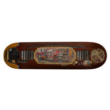 Feuerwehrmänner - das moderne Löschfahrzeug Personalisiertes Skatedeck