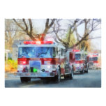 Feuerwehrmänner - Linie der Feuerspritzen in der P Personalisierte Einladungen