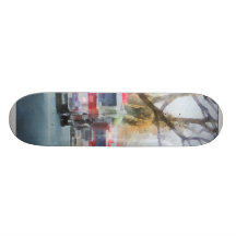 Feuerwehrmänner - Linie der Feuerspritzen in der P Skateboardbretter