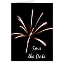 Feuerwerk-Save the Date Mitteilung Karte