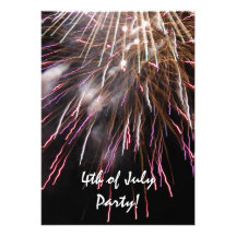 Feuerwerk-Unabhängigkeitstag-Party Einladung