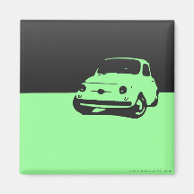 Fiat 500, 1959 - schwärzen Sie auf Licht Magnete