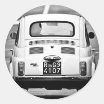 Fiat 500 in Rom, Italien Runde Sticker