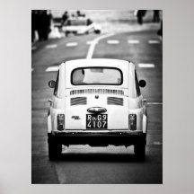 Fiat 500, Vintages cinquecento, in Rom, Italien Plakat