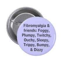 Fibromyalgia u. Freunde - Knopf Anstecknadel