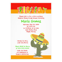 Fiesta-laden mexikanisches Thema-12x18 Brautparty  Ankündigung