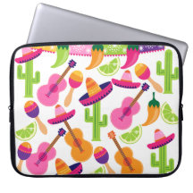 Fiesta-Partysombrero-Kaktus kalkt Paprikaschoten M Computer Sleeve Schutzhüllen