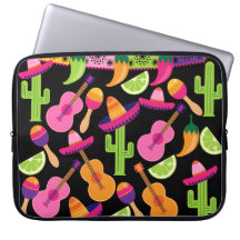 Fiesta-Partysombrero-Kaktus kalkt Paprikaschoten M Laptop Computer Schutzhüllen