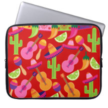 Fiesta-PartySombrero kalkt Gitarre Maraca Saguaro Computer Sleeve Schutzhüllen