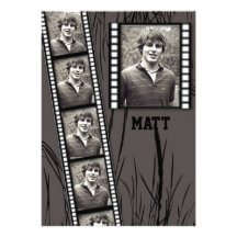 Film-Streifen-Foto-Platten-Abschluss-Mitteilung Personalisierte Einladungskarte