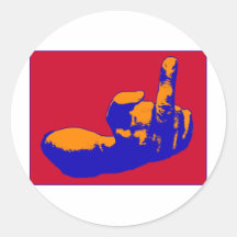 finger5 runde aufkleber